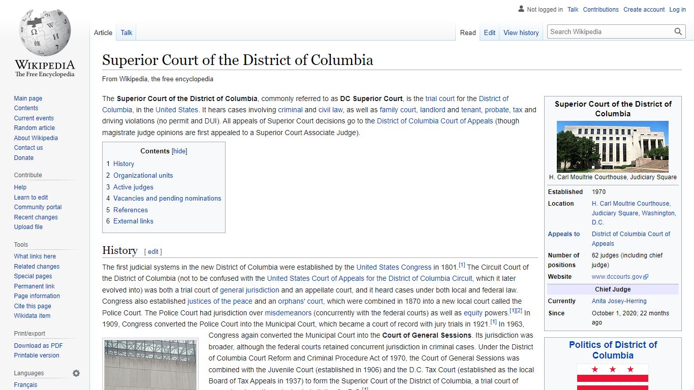 Superior Court of the District of Columbia - Wikipedia