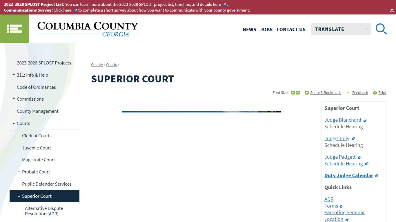 Superior Court | Columbia County, GA
